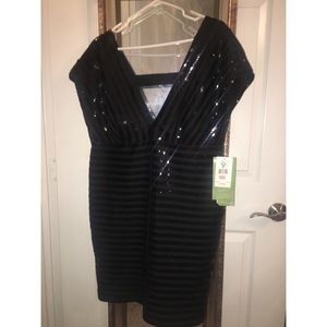 Fancy Sequined Black Dress